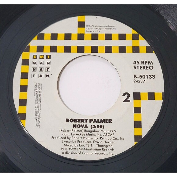 Robert Palmer Simply Irresistible / Nova 45 RPM Vinyl EMI Manhattan VG Rock '88 - Picture 2 of 2